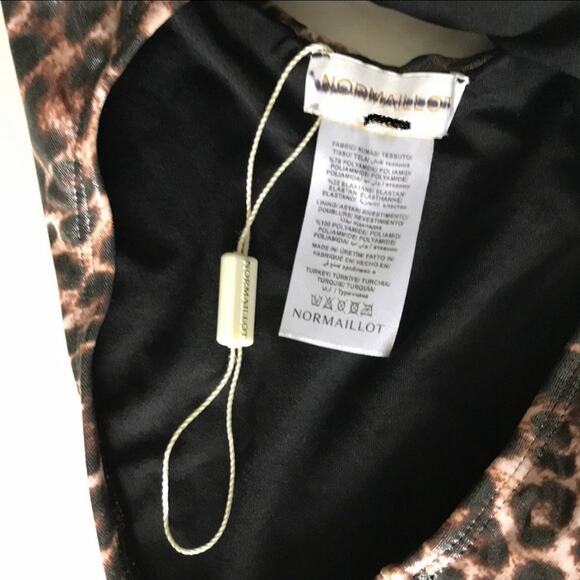 Free People Normaillot Shiny Animal Print Icon Cut Out One Piece Swimsuit Small - Picture 9 of 12